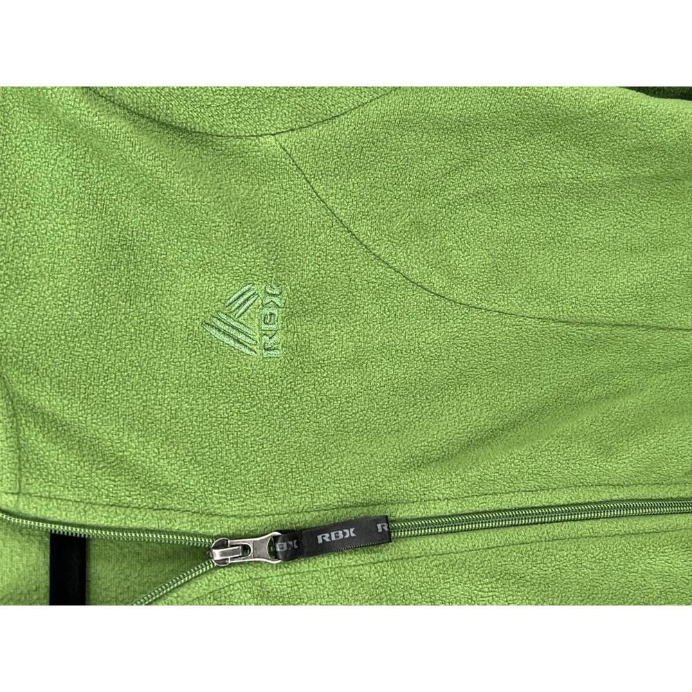 Green Full Zip Fleece Hoodie Medium Lightweight Activewear‎ RBX - Picture 3 of 9